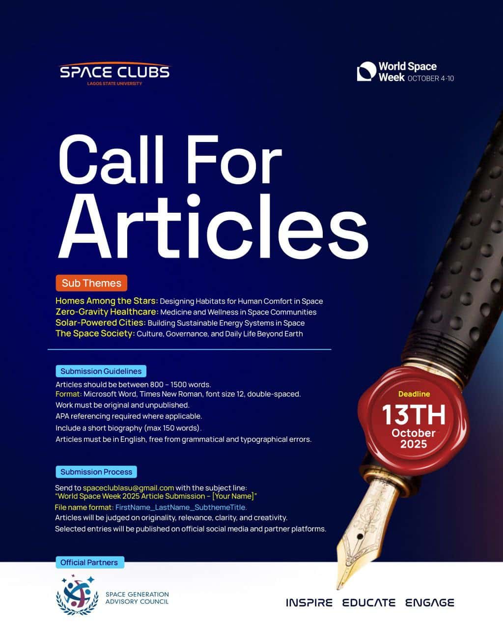 WSW 25 Article Competition